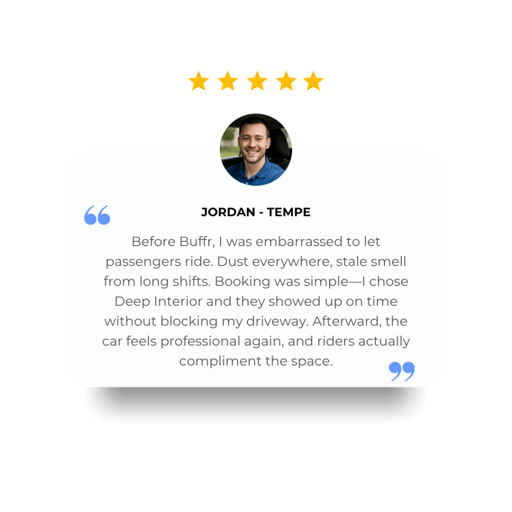 Deep Interior Cleaning Customer Review - Tempe