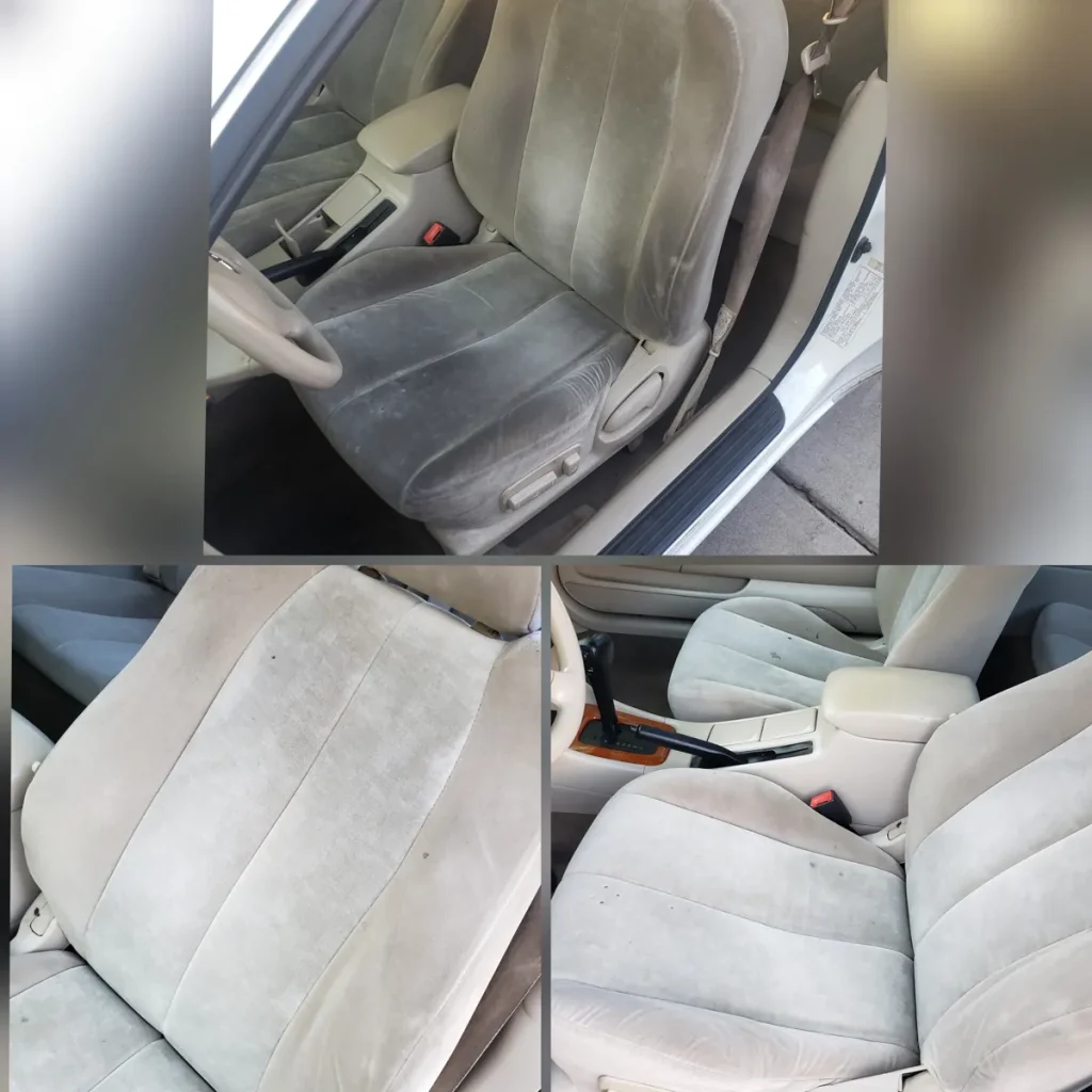 Deep Interior cleaning before/after — driver seat stain removal, Phoenix AZ, Buffr.